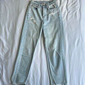 Light Blue Distressed Women's Jeans